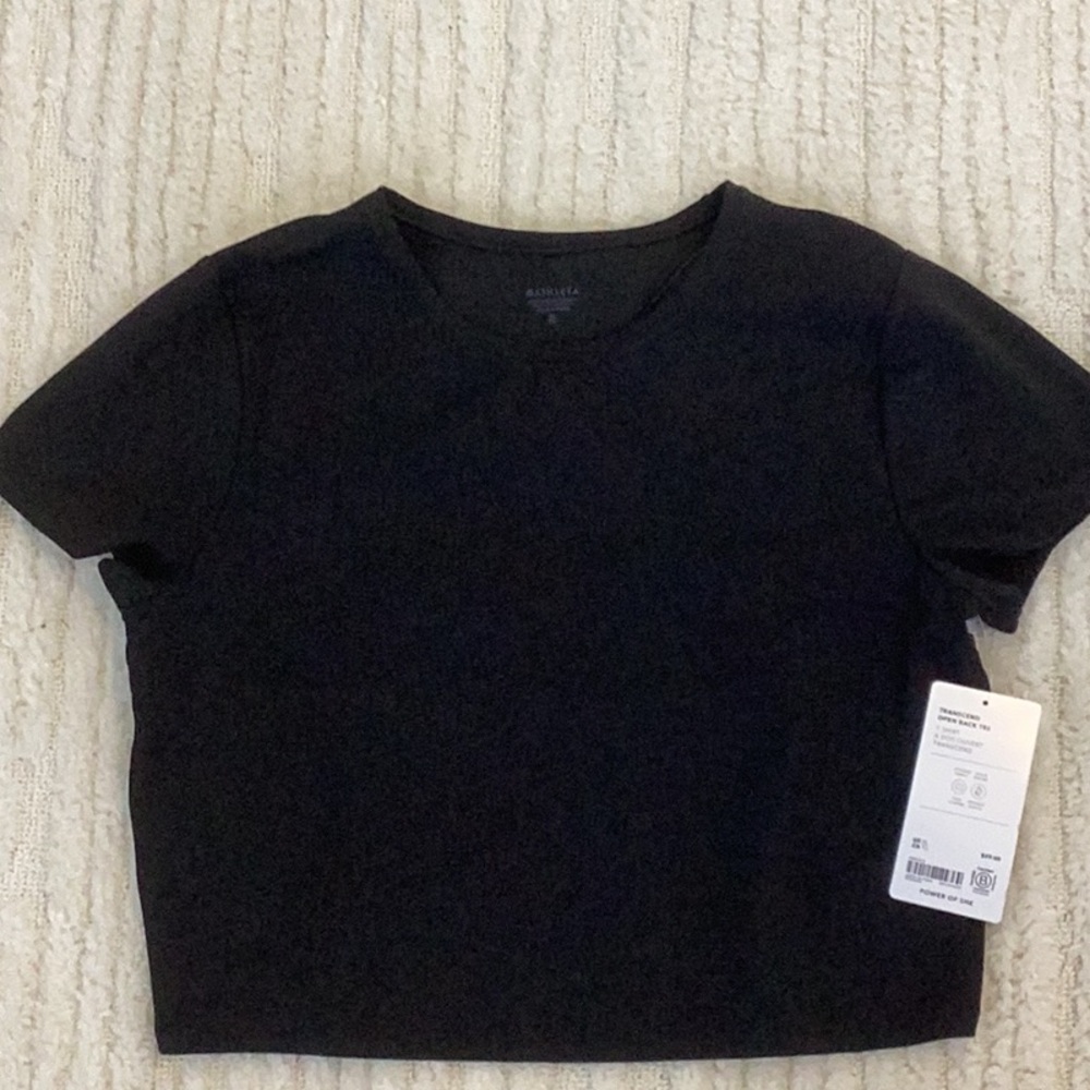 Athleta transcend open back tee
